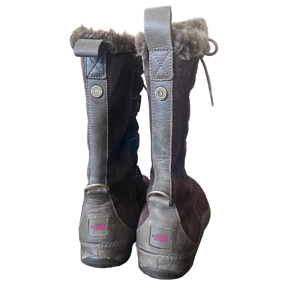 The North Face Womens Snow Winter Boots Suede Leather Lace Up‎ Size 7 Brown - Picture 6 of 7